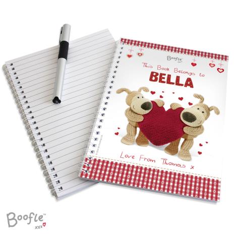 Personalised Boofle Shared Heart A5 Notebook Extra Image 1
